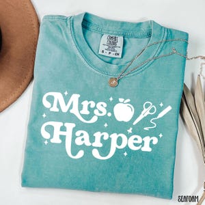 Teacher Name Shirt Comfort Colors Custom Teacher Gift Back to School Tshirt First Day Of School Teacher Team Appreciation Gift Unisex Shirt