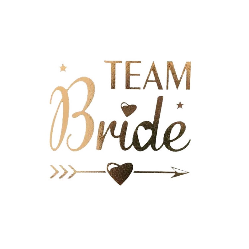 Golden Tattoo Team Bride | Temporary Tattoo | Party Favor | Bridesmaids ...