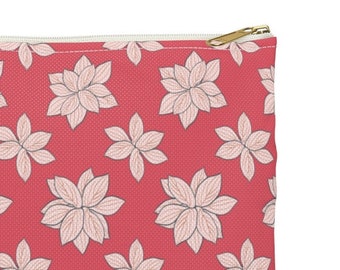 Retro Floral Accessory Pouch | Retro Travel Pouch | Cosmetics Bag | Accessory Pouch | MCM Makeup Bag | Small Clutch | Retro Art Supply Bag