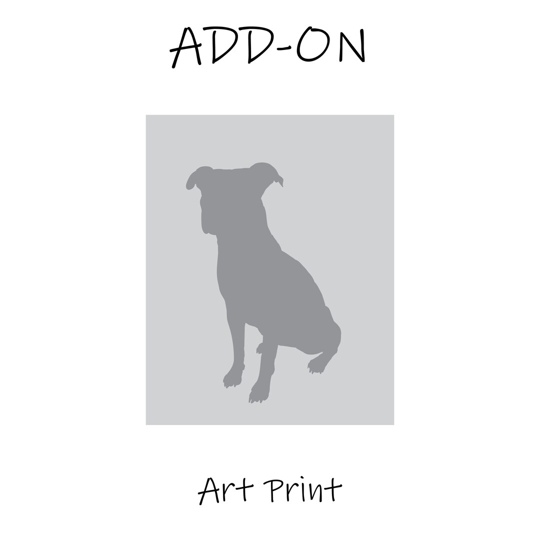 Custom Pet Portrait Art Print addon for Digital Portrait Etsy