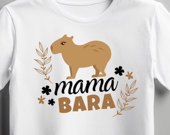 Mama Bara Capybara PNG Clipart: Diseño de sublimación (Descarga digital)