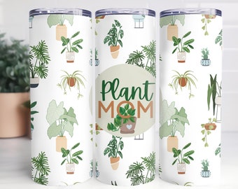 Plant Mom Tumbler Wrap: Sublimation Design (Digital Download)