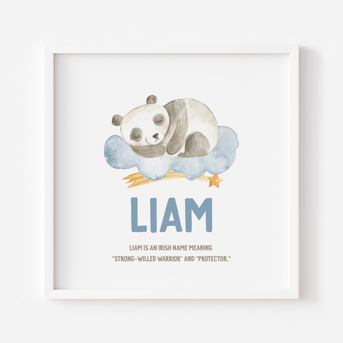 Liam Name Meaning Print Name Print Wall Art Minimalist -  Portugal