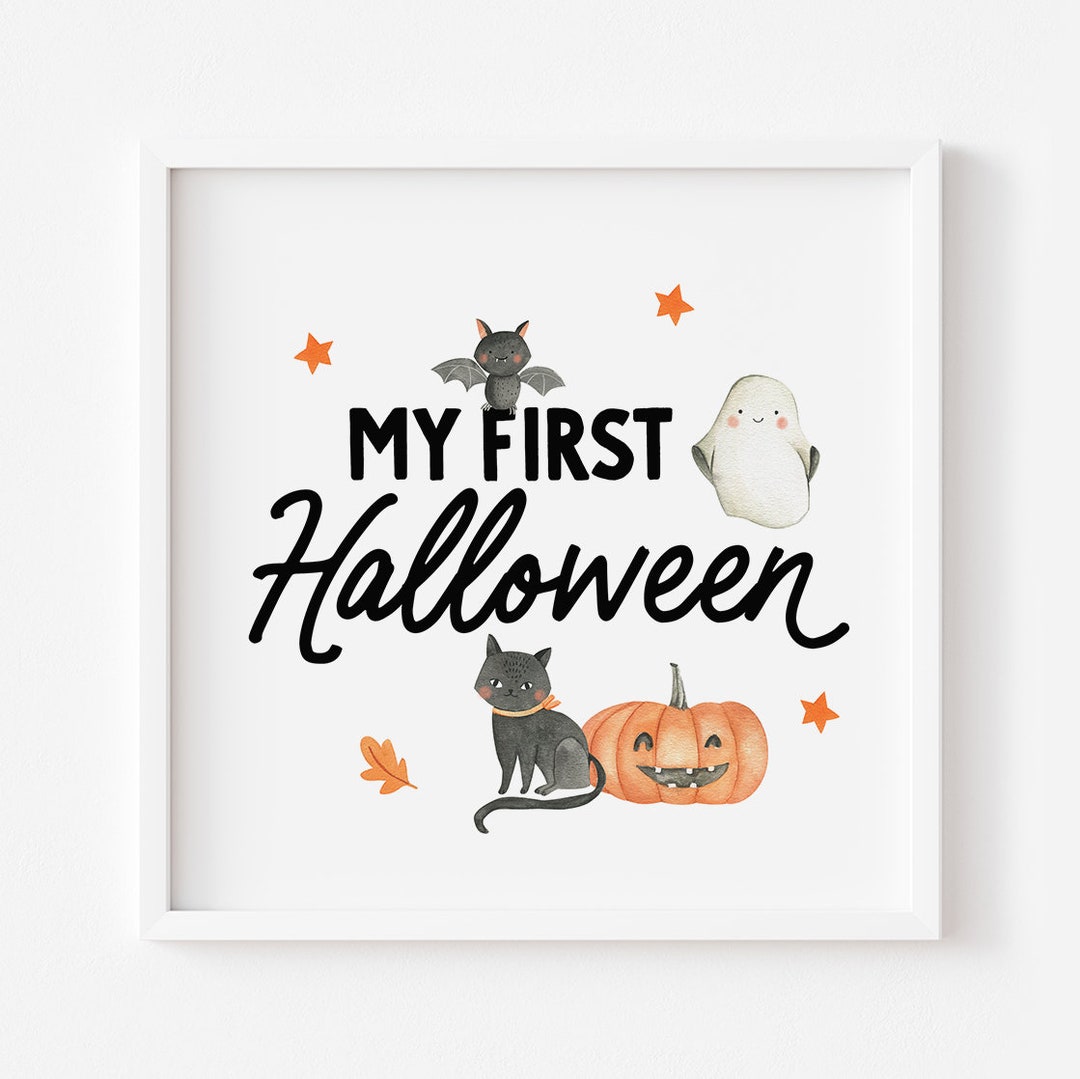 DIGITAL PRINTABLE My First HALLOWEEN, Baby's First Halloween Sign - Etsy