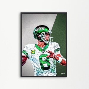 Aaron Rodgers New York Jets National Football League | Printable Digital Downloadable | SKYLLART PRINTS
