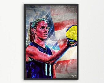 Annie Drews Volleyball USA Volleyball JT Marvelous | Printable Digital Downloadable | SKYLLART PRINTS