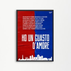 Genoa Guasto d'Amore Bresh Tifosi Fans Ultras Genoa Rossoblù Coro Canzone Poster Print | Printable Digital Downloadable | SKYLLART PRINTS