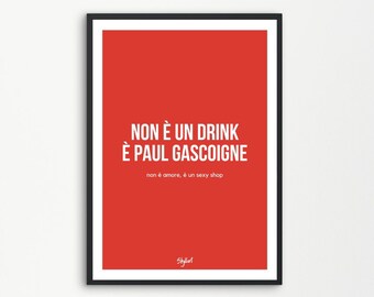 It&#39;s not a drink it&#39;s Paul Gascoigne Achille Lauro Rolls Royce Choir Song Poster Print | Printable Digital Downloadable | SKYLLART PRINTS