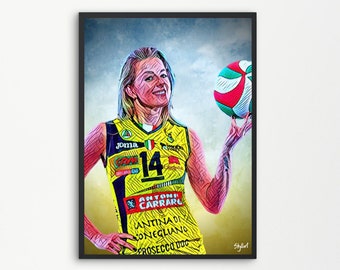Asia Wolosz Volleyball Volleyball Poland Imoco | Printable Digital Downloadable | SKYLLART PRINTS