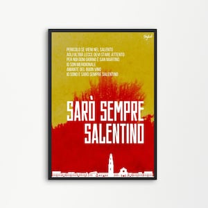 Lecce I will always be Salentino Fans Fans Ultras Giallorossi Choir Song Poster Print | Printable Digital Downloadable | SKYLLART PRINTS