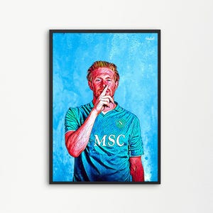 Kevin De Bruyne, Mittelfeldspieler von Neapel, Belgien | Druckbarer digitaler Download | SKYLLART PRINTS
