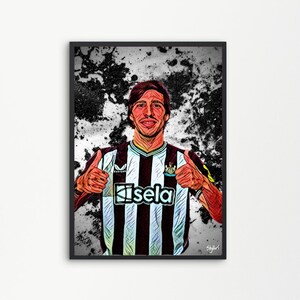 Tonali Newcastle Football Centrocampista Calciatore Italia | Printable Digital Downloadable | SKYLLART PRINTS