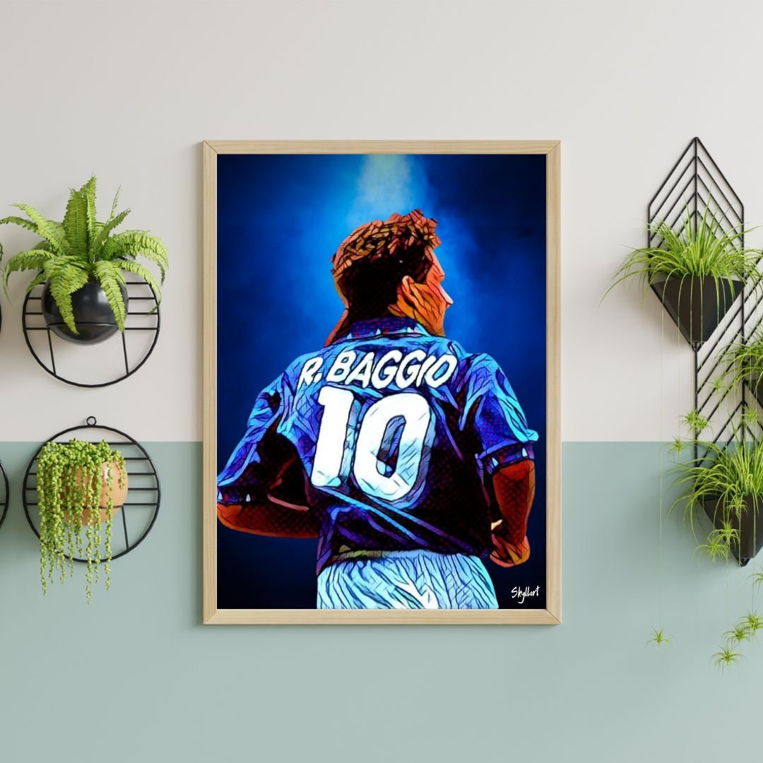 Roberto Baggio Forward Italian National Footballer Divin Codino