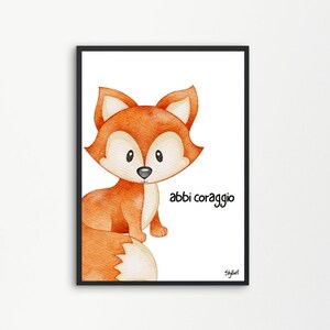 Poster Montessori VOLPE File Digitale Cameretta Bambini Idea Regalo Infanzia 1 2 3 Anni | Printable Digital Downloadable | SKYLLART PRINTS