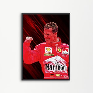 Schumacher Formula 1 Driver Ferrari Germany | Printable Digital Downloadable | SKILLART PRINTS