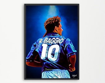 Roberto Baggio italy art print - Etsy 日本