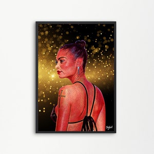 Elodie Music Singer Pop Italian Singer | Printable Digital Downloadable | SKYLLART PRINTS