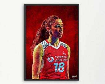 Zhera Gunes Volleyball Volleyball Türkiye VakifBank | Printable Digital Downloadable | SKYLLART PRINTS