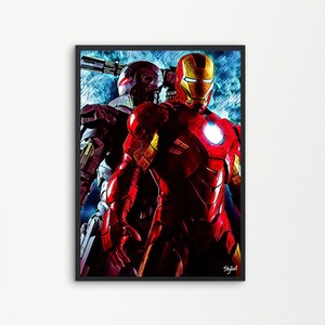 Iron Man Marvel Film Movie TV Series Cartone Animato | Printable Digital Downloadable | SKYLLART PRINTS