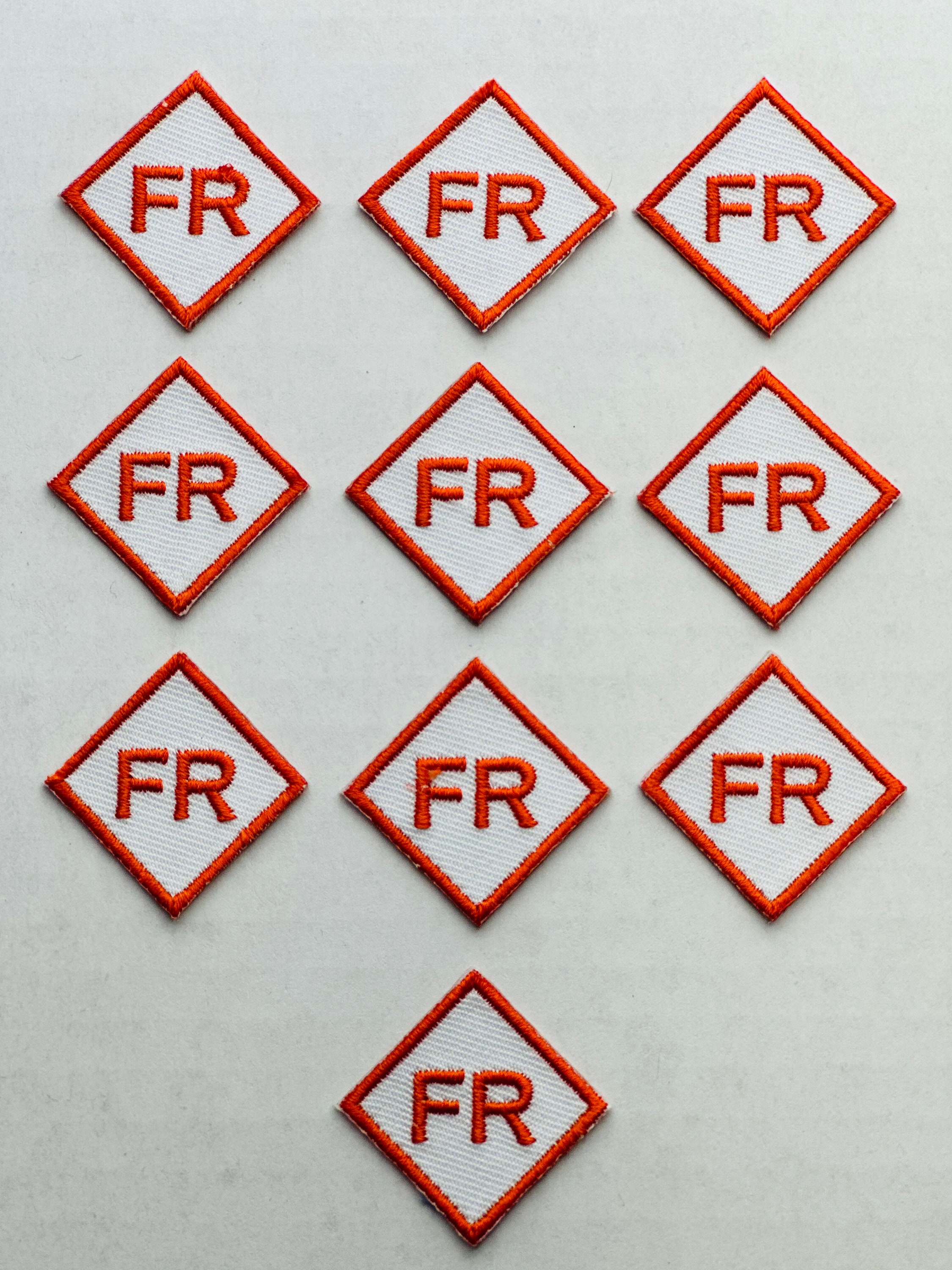 7 HRC2 2112 FR Patch Replacement Tags Fire Resistant Retardant FRC Orange  Black 