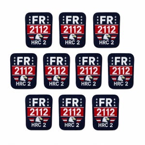 FR Clothing Patch Set – HRC2 2112 Flame Resistant Repair Labels, Iron-On (Lot of 10)