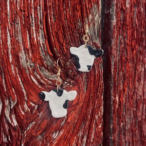 Cow Clay Earrings