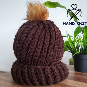 Winter Hat Beanie for Women, Soft Warm, Pom Pom Classic Beanies, Winter Accessory, Gift for Her, Knit Hat, Crochet Hat, Crochet Beanie