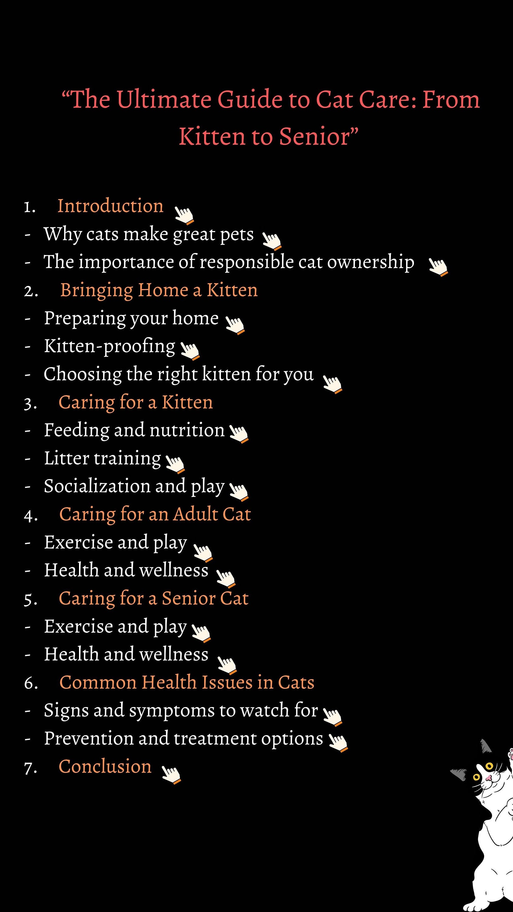 The Ultimate Guide to Cat Care: From Kitten to Senior. E-book, PDF Book ...