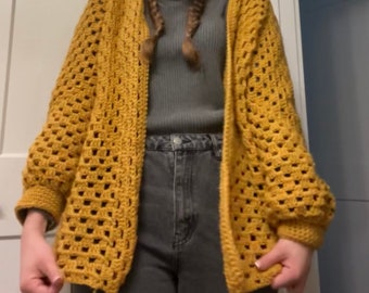 Custom crochet cardigan