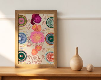 Table Food Print | Egg Illustration for Kitchen or Dining Room ...