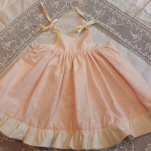 Pink sundress, age 3, girl's, cotton, handmade