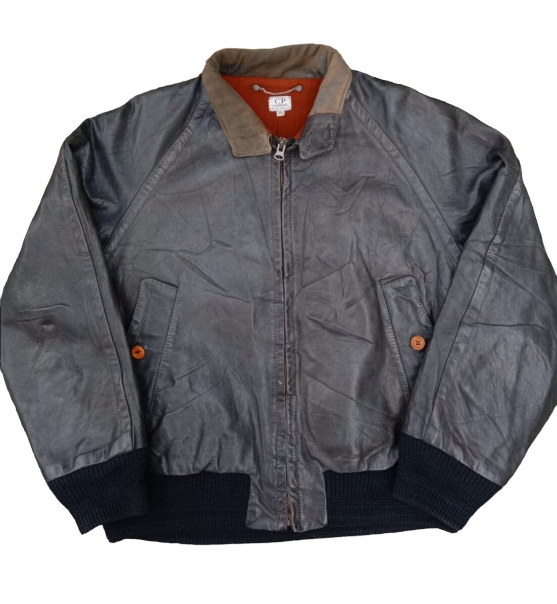 CP Company Harrington Leather Jacket - Etsy