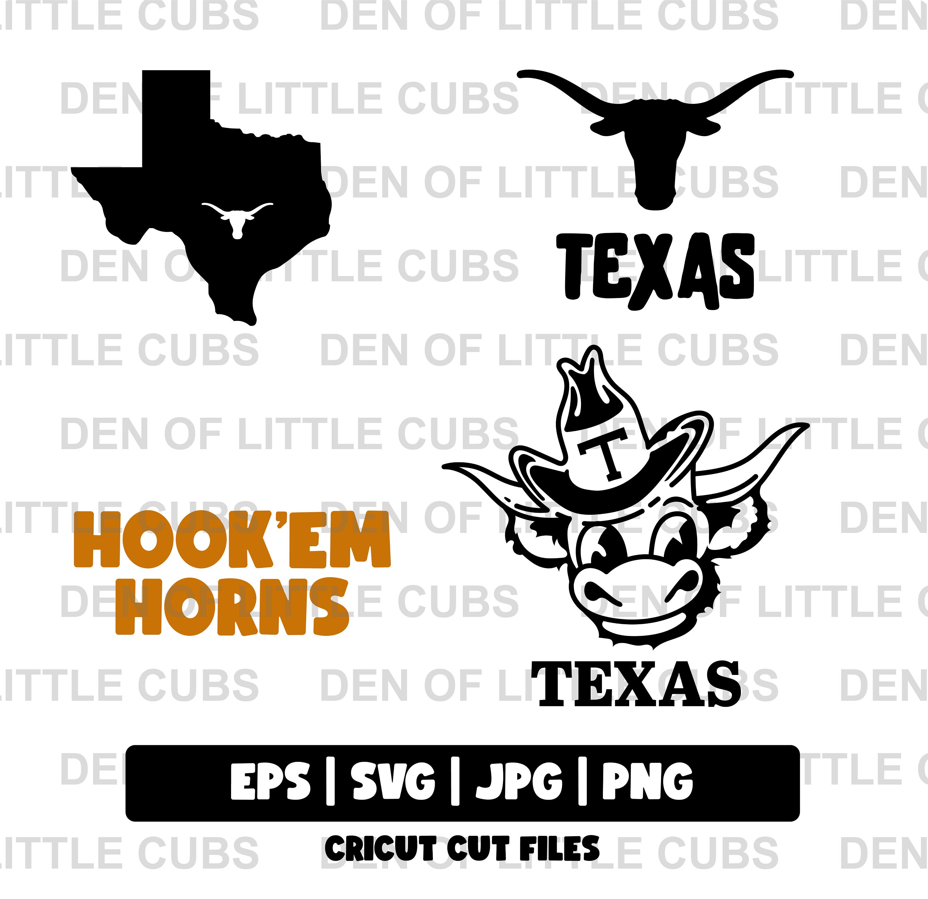 Texas Team Logos Cricut Cut Files Etsy