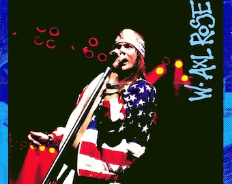 W Axl Rose - Live - GUNS N' ROSES Digital Print Poster - Etsy