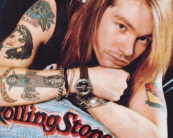 W Axl Rose Rio - Rolling Stone Magazine - Digital Print Poster (11x17)