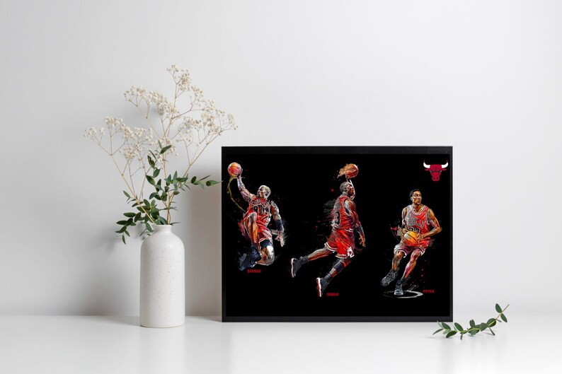 rodman pippen jordan poster