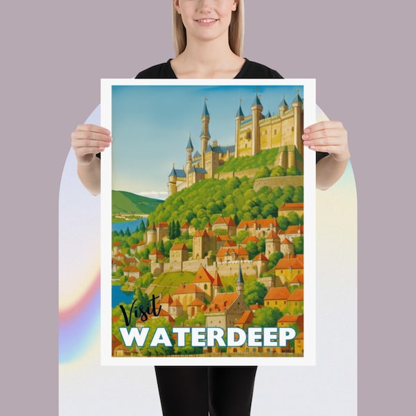 Waterdeep Tourism Poster - Sword Coast D&D Art