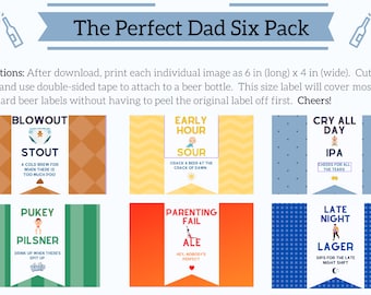 Printable Beer Labels - Father to Be, Father's Day