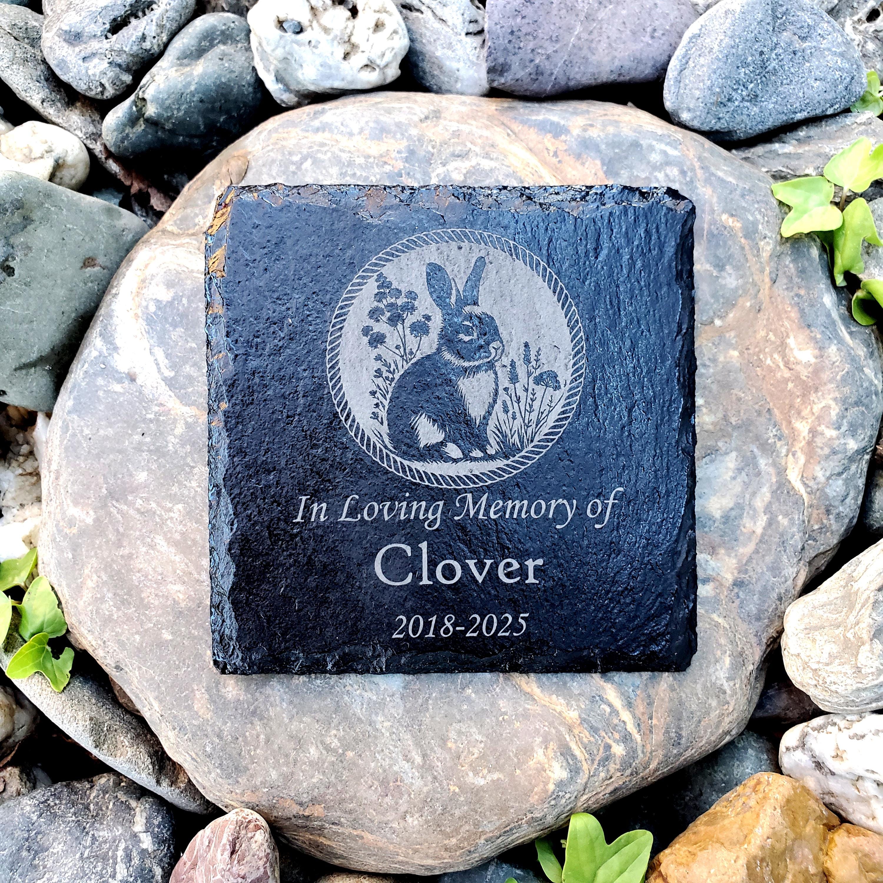 Peter Rabbit Headstone Small Personalized Bunny Rabbit Memorial Stone – Engraved Slate Grave ...