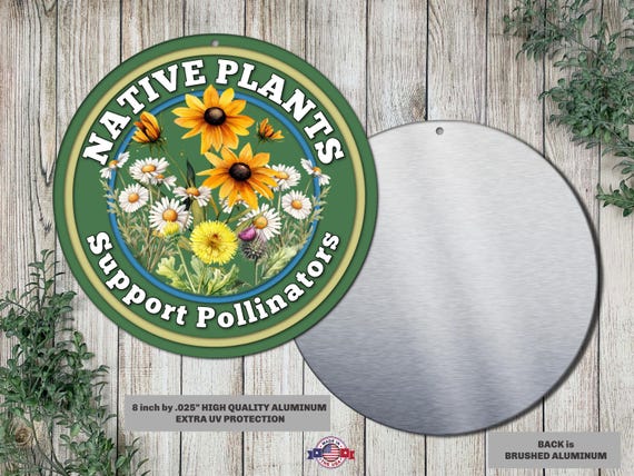 Native Plants Support Pollinators Garden Sign | Black Eyed Susan