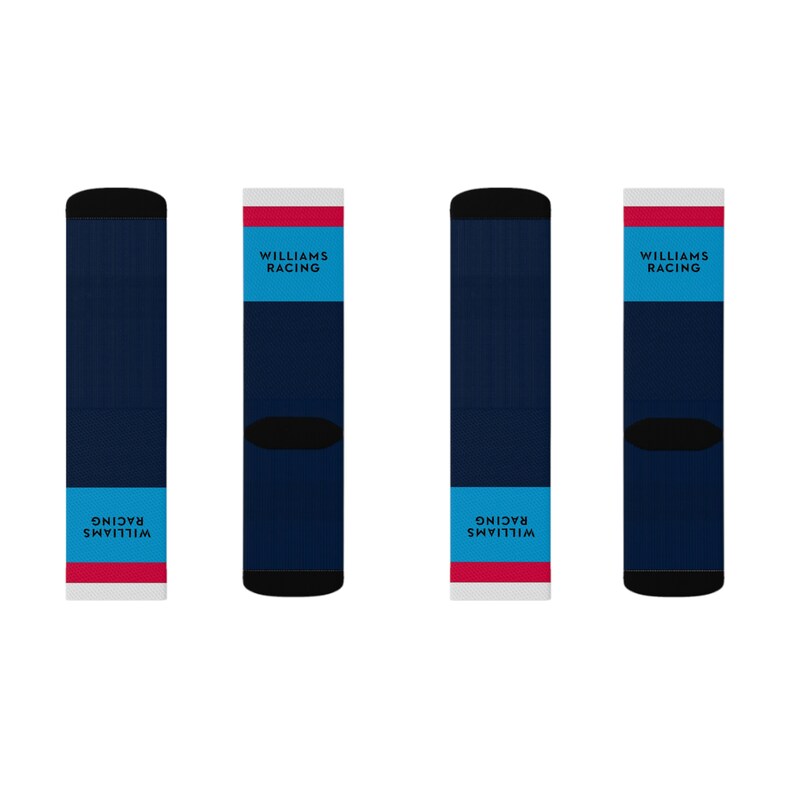 F1 Racing Socks Williams Racing Formula One F1 Team Color Socks Alex Albon, Logan ...