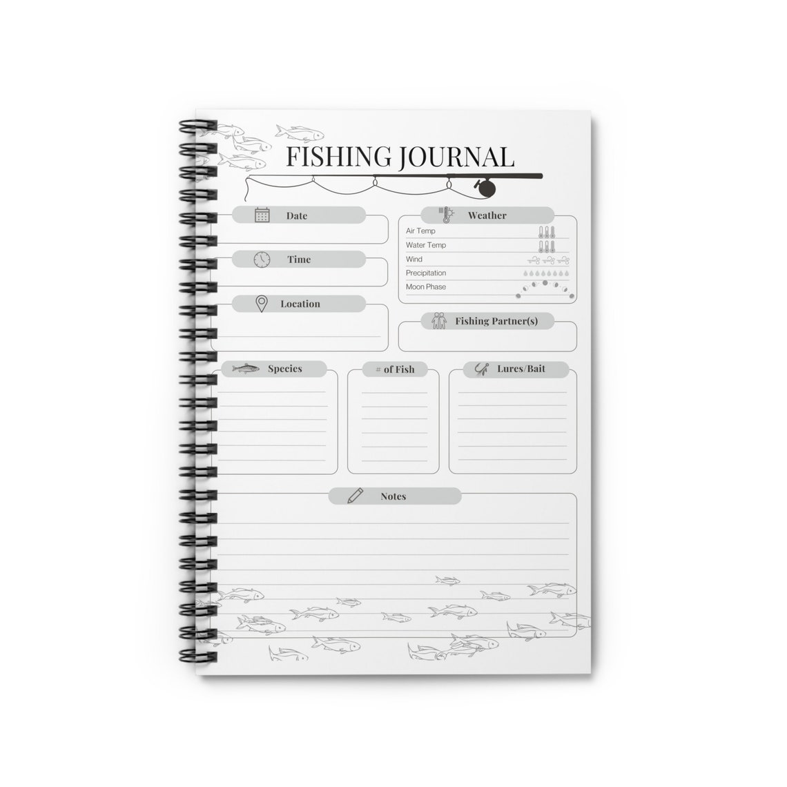Ultimate Fishing Log and Journal, Instant Download, Digital File Fishing Log Book A4 & 8.5x11 Etsy