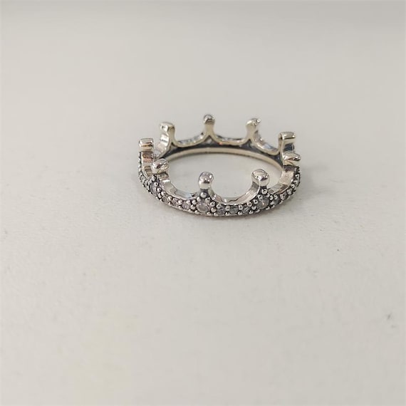 Pandora Clear Sparkling Crown Ring Size