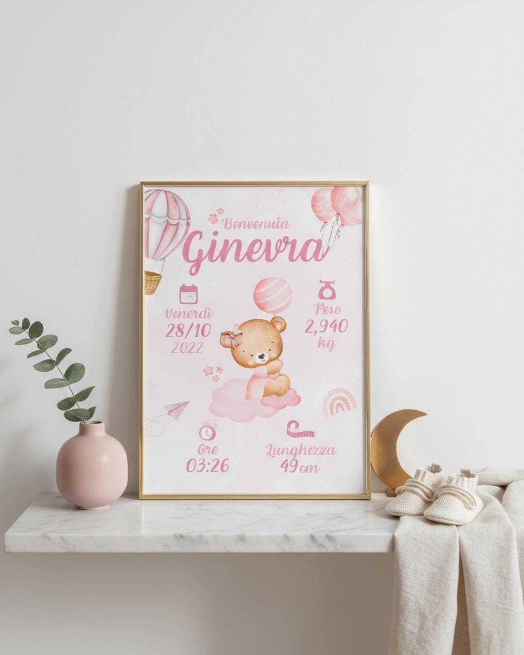 Personalized Birth Chart in PDF Format, Perfect as a Birth Gift Idea to ...