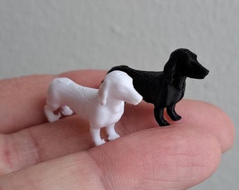 Miniature Dollhouse Dachshund Figurine: 1/12 Scale Decor