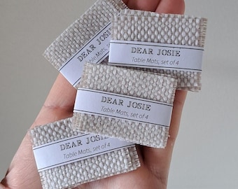Miniature Dollhouse Table Place Mat, 1/12 Scale Decor (set of 4 pcs)