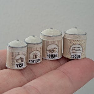 Tarros de cocina en miniatura para casa de muñecas, utensilios de cocina, decoración del hogar, escena en miniatura de casa de muñecas, escala 1/12