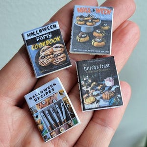 1:12 Miniature Dollhouse Halloween Cooking Books Home Decor Dolls House Interior Miniature Scene 1/12th Scale