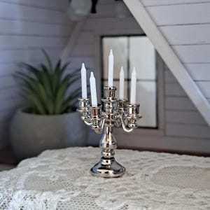 1:12 Miniature Dollhouse Table Chandelier Home Decoration Decor Farmhouse Modern Nordic Style Dolls House Miniature Scene 1/12th Scale
