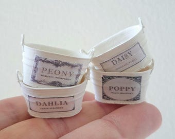 Miniature Dollhouse Plant Pot: 1/12 Scale Farmhouse Decor
